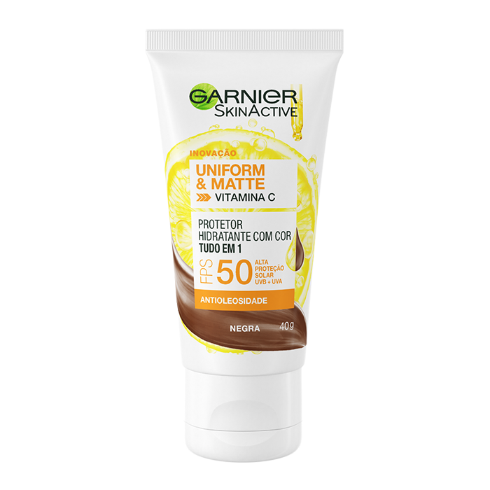 Garnier Skinactive Uniform&Matte Protetor Hidratante Tudo Em 1 Com Cor Negra Fps 50